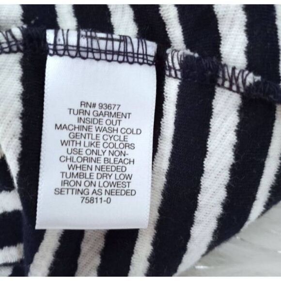 LIZ CLAIBORNE BLACK & WHITE STRIPE SHIRT SZ.XXL EUC. - Picture 5 of 5